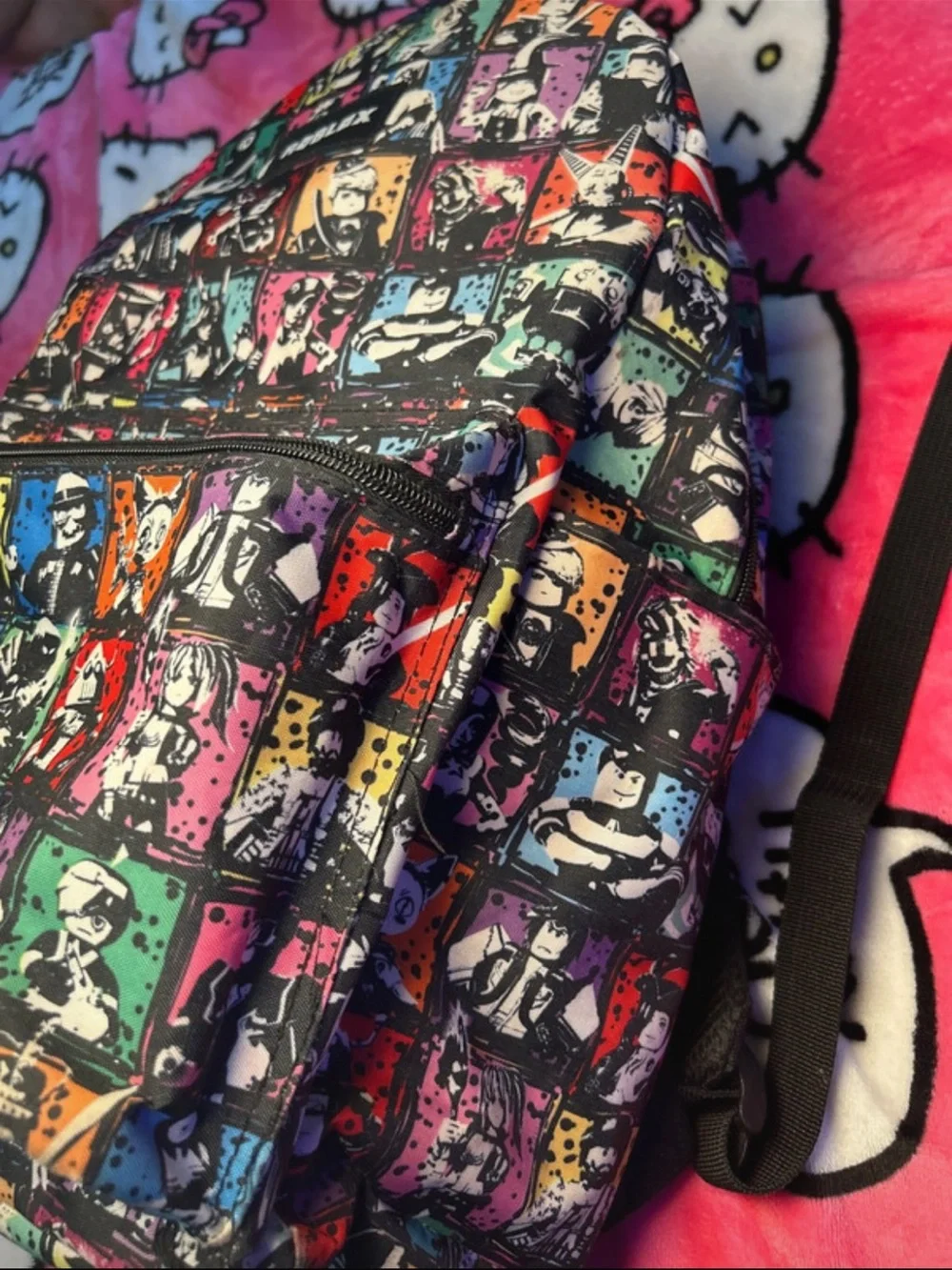 Roblox Multicolor Graphic Backpack for Men